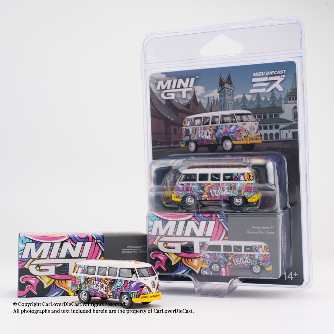 Kids Toys Car - MINIGT 1:64 Volkswagen T1 Mikrobus Mizu