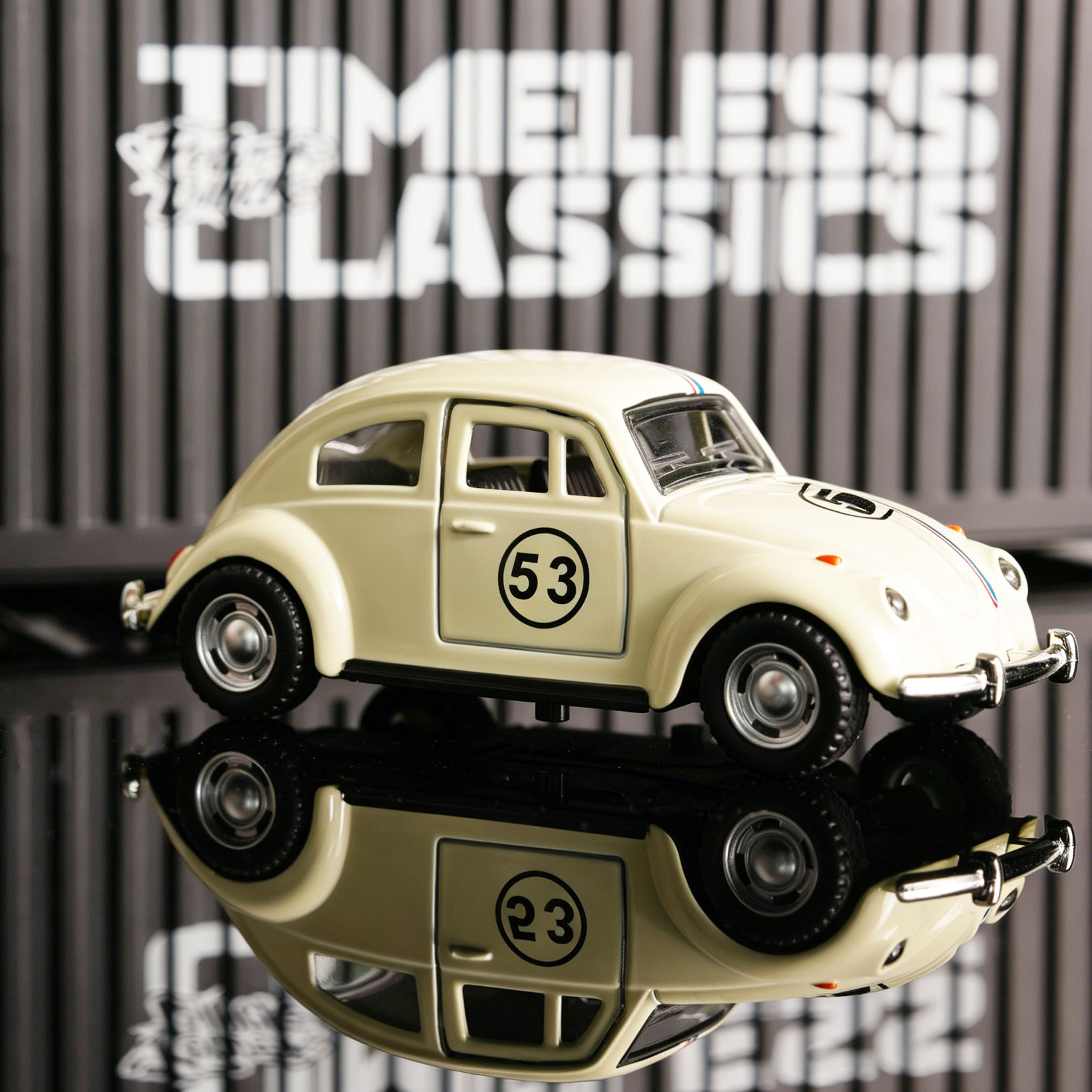 Kids Toys Car - 1:32 Beyaz No.53 Beetle Döküm Yarış