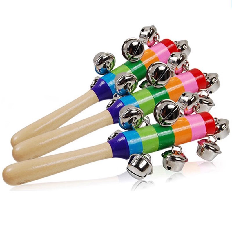 Kids Toys Xylophone - 5 adet ahşap Jingle el Bells