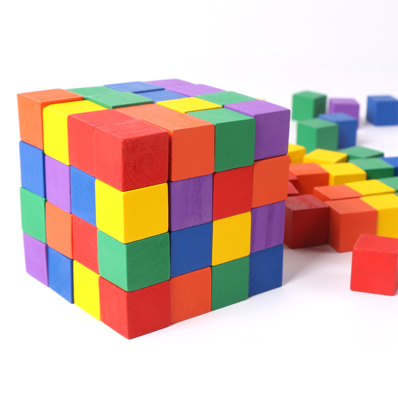 Kids Toys Company - 20 adet/takım Renkli Mini DIY Ahşap