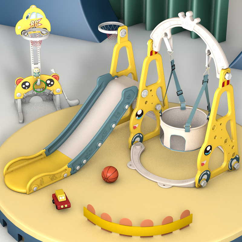 Kids Toys Entertainer - 7'si 1 arada Çocuk Kaydırağı Salıncak