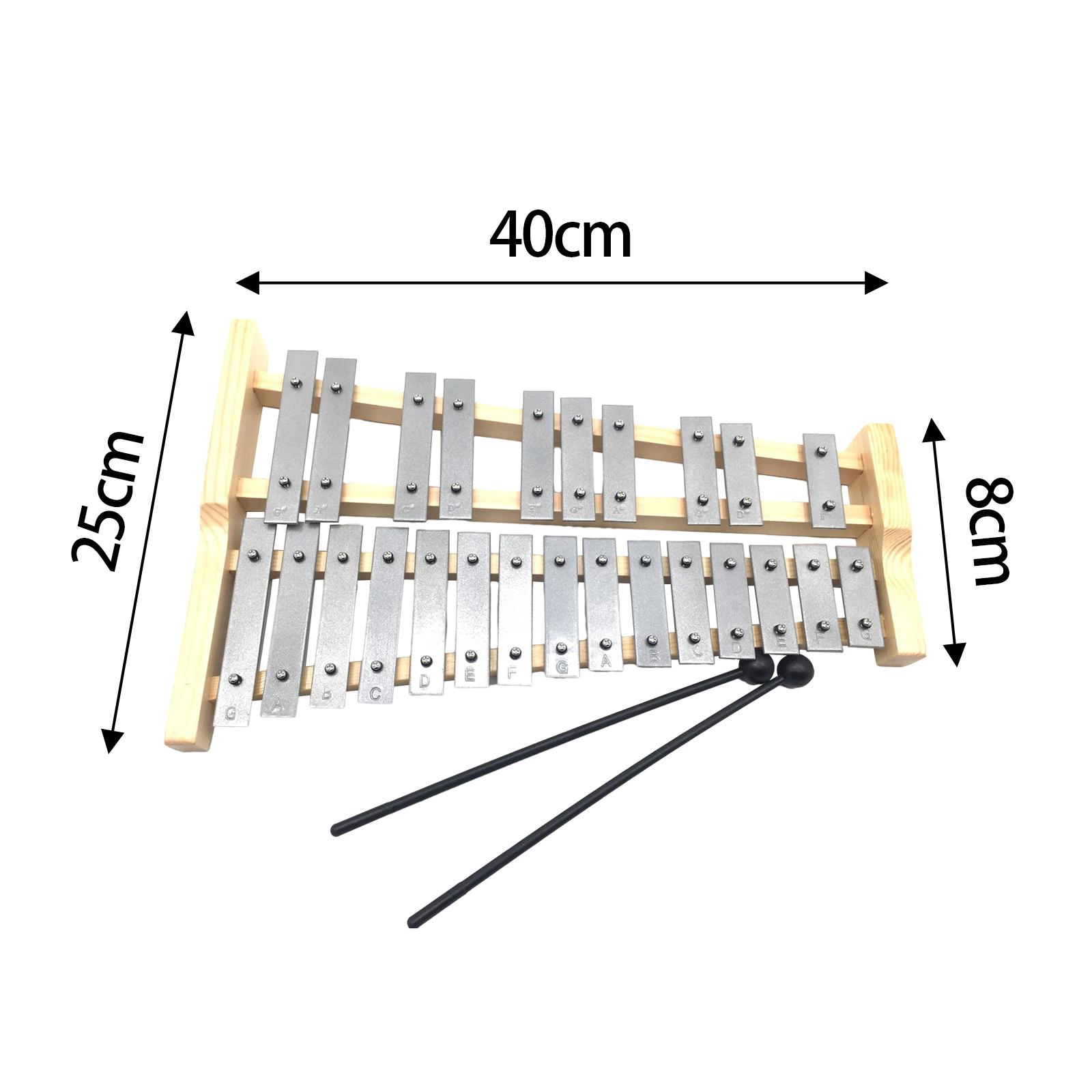 Kids Toys Xylophone - 25 Nota Metal Tuşlu Ksilofon Glockenspiel