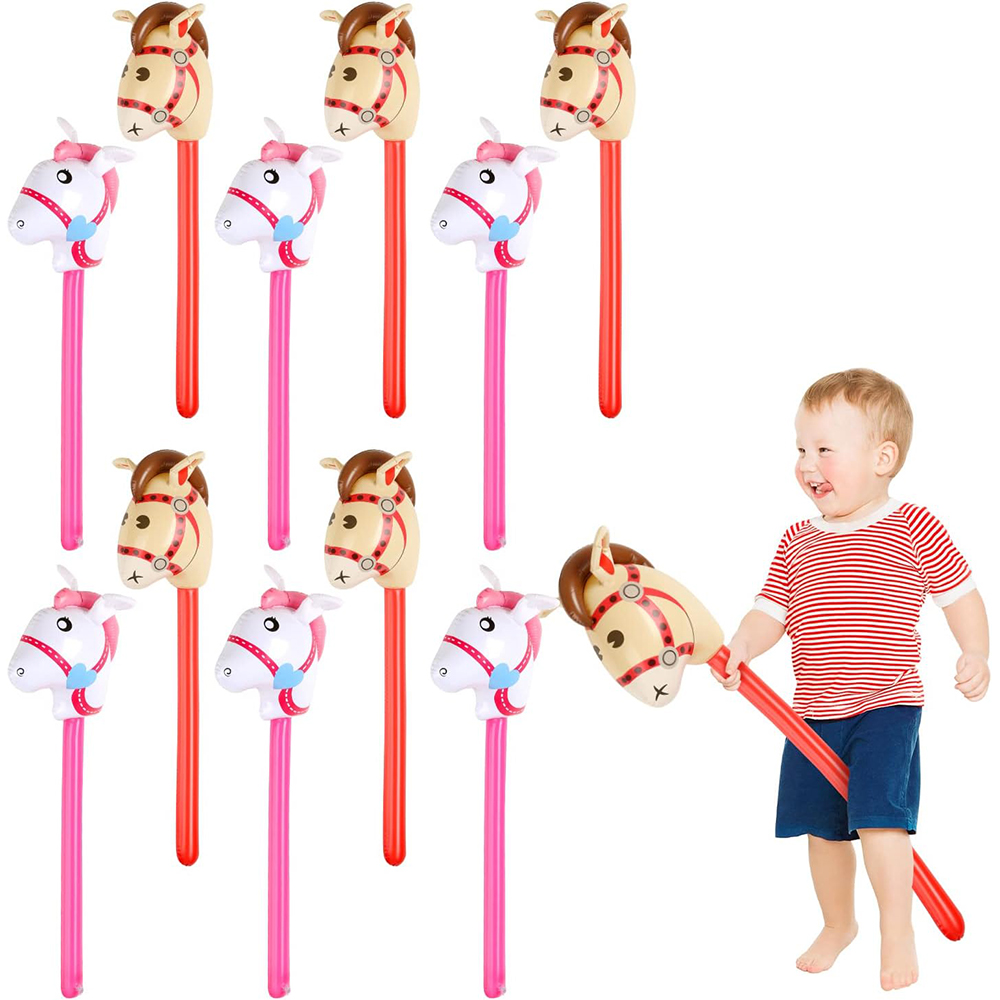 Kids Toys Horse - 2 adet At Kafası Sopa Balon