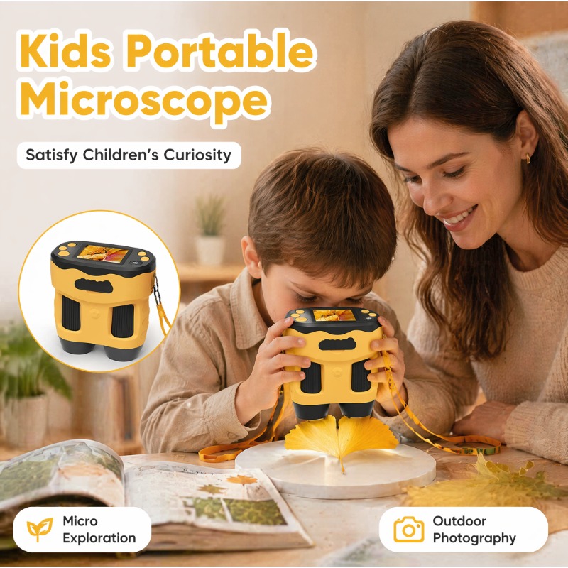Kids Toys Top View - Mikroskop Kamera 4K 1000X Dijital Çocuklar
