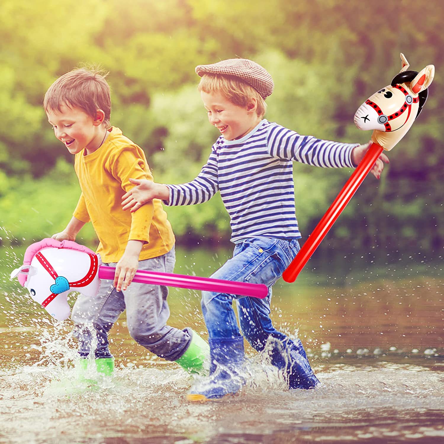 Şişme at başı sopa Unicorn gök - Kids Toys Horse incelemesi ve fiyatı