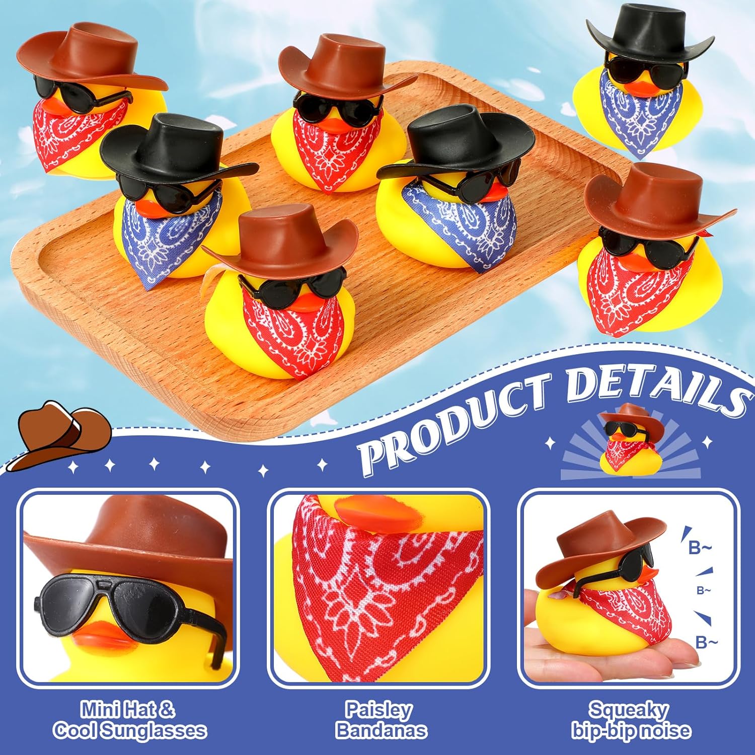 6/12/24/48 Set Cowboy Rubber D - Rubber Duck Bath incelemesi ve fiyatı