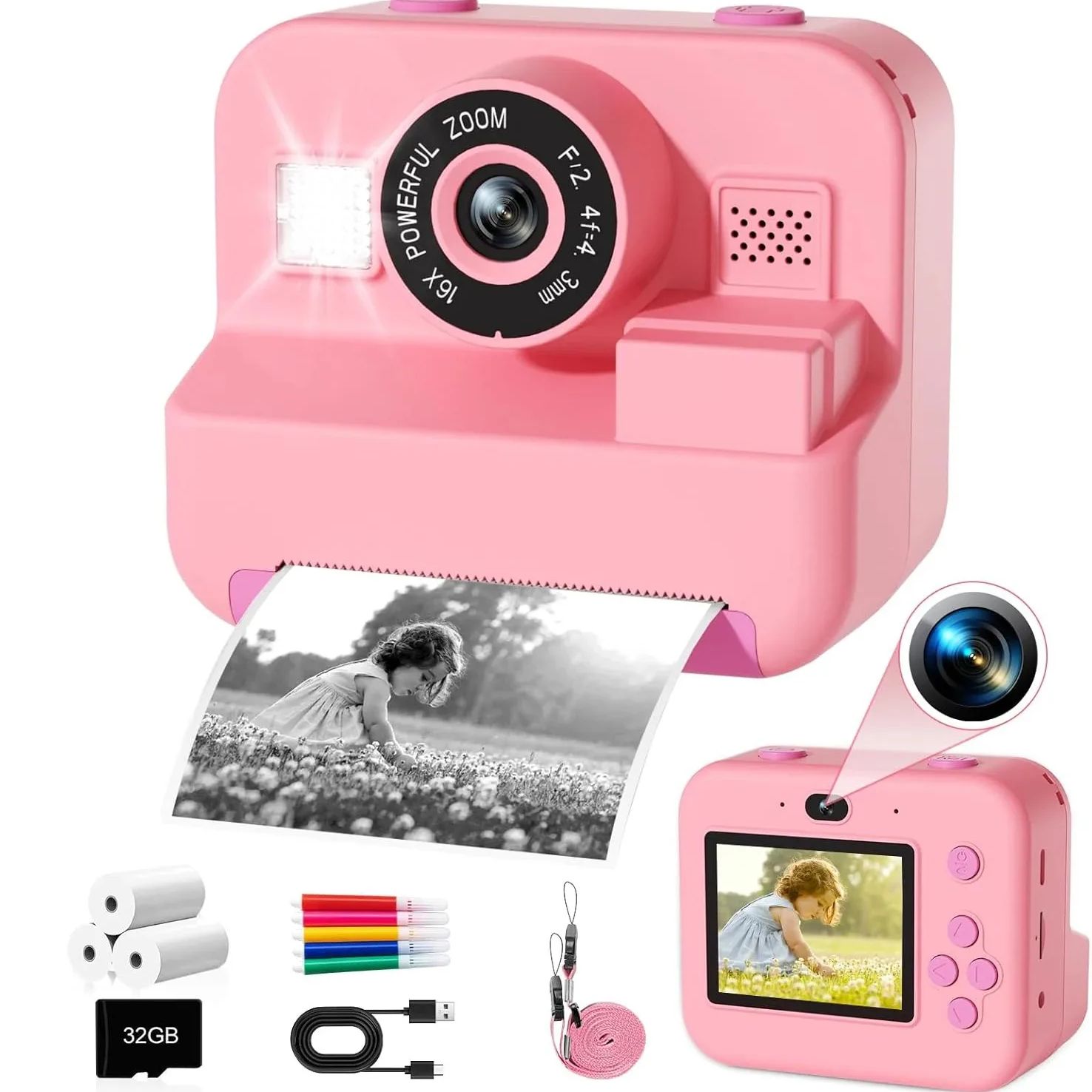 NewInstant Baskı Kamerası 32G  - Kids Toys Top View incelemesi ve fiyatı