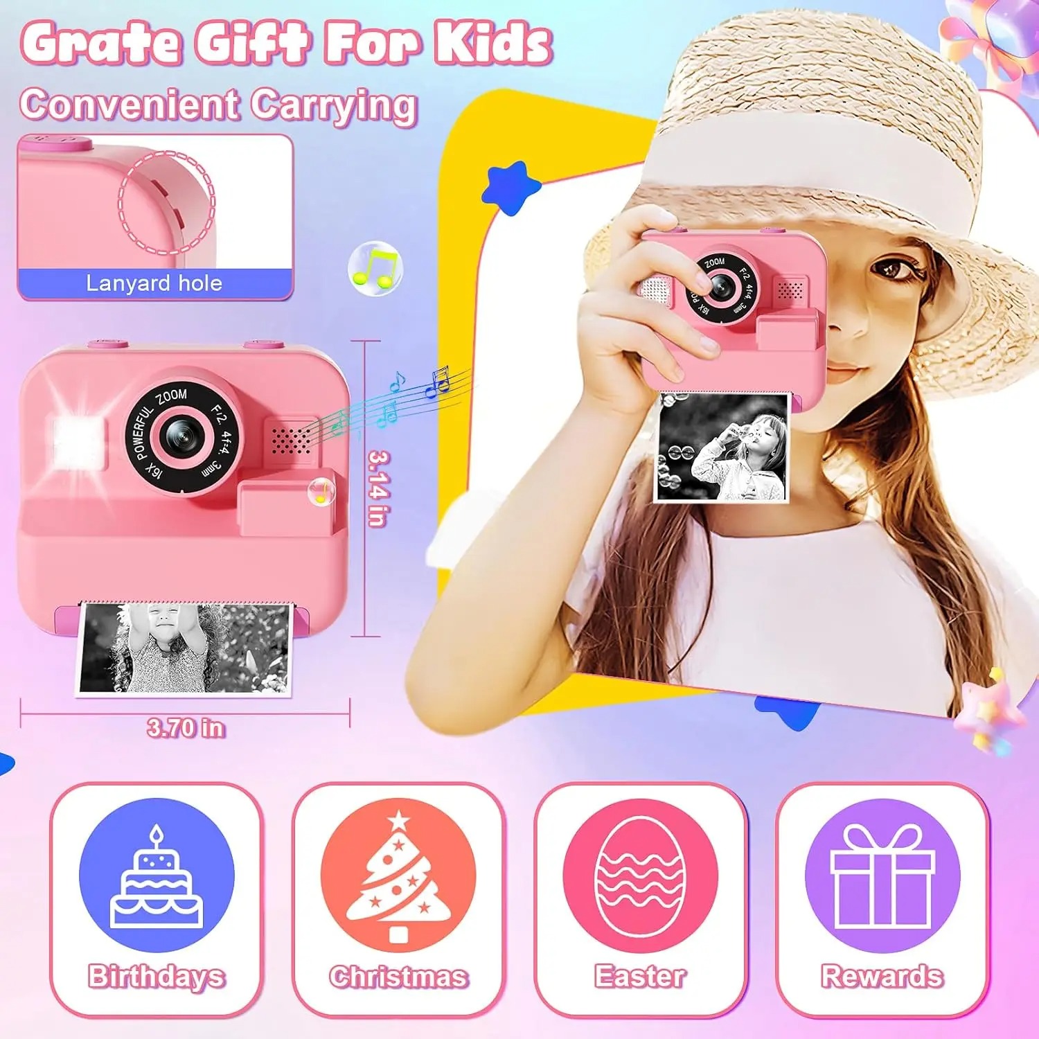 NewInstant Baskı Kamerası 32G  - Kids Toys Top View incelemesi ve fiyatı